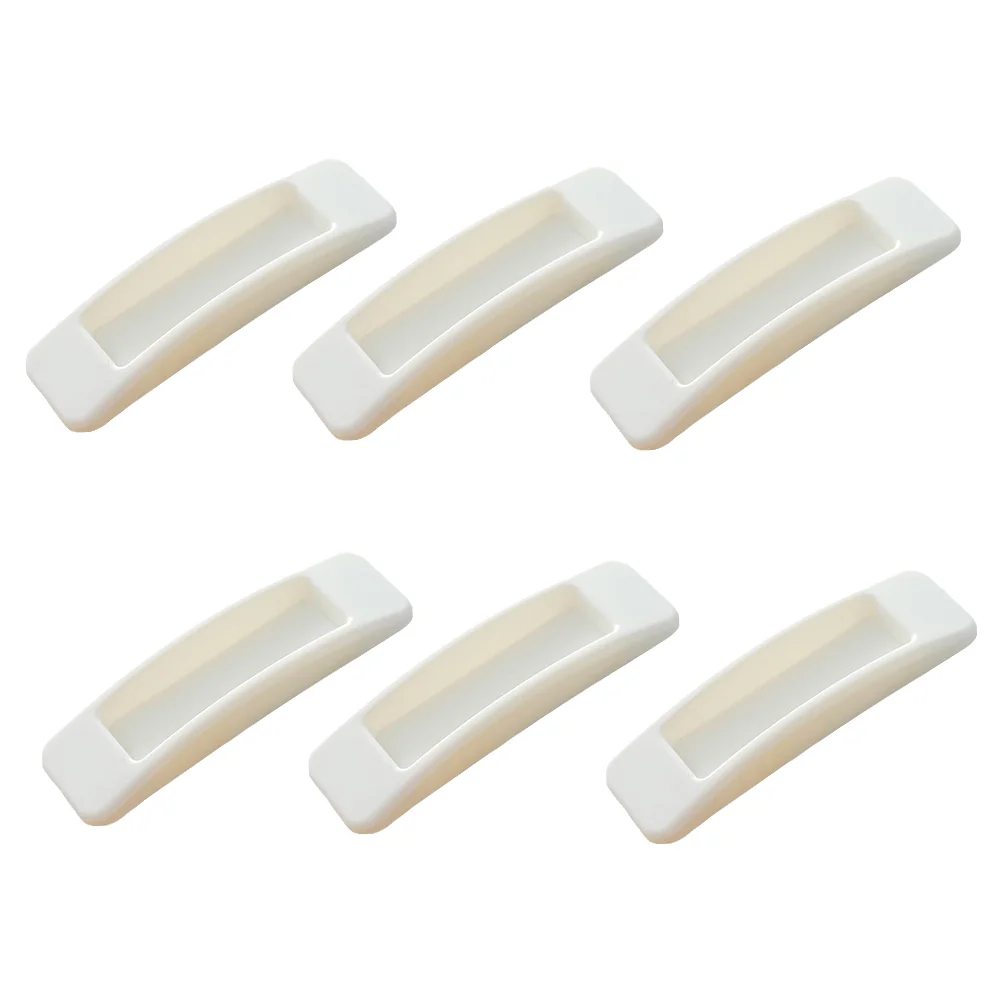 

6Pcs Adhesive Cabinet Handles Self- Drawer Knobs Handles Helper Kitchen Cabinet Door Window Drawer Pulls White