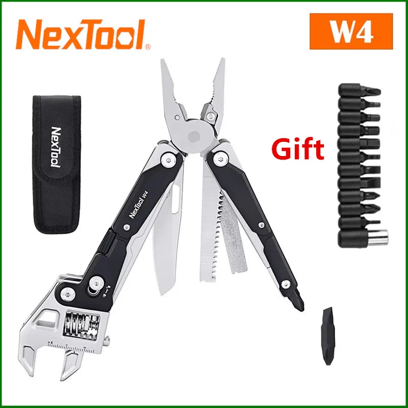 

NexTool Мультитул-ключ W4 11-в-1 Регулируемый гаечный ключ Плоскогубцы Складной нож Ручные инструменты Отвертка Деревообрабатывающая пила Инструменты для обработки древесины