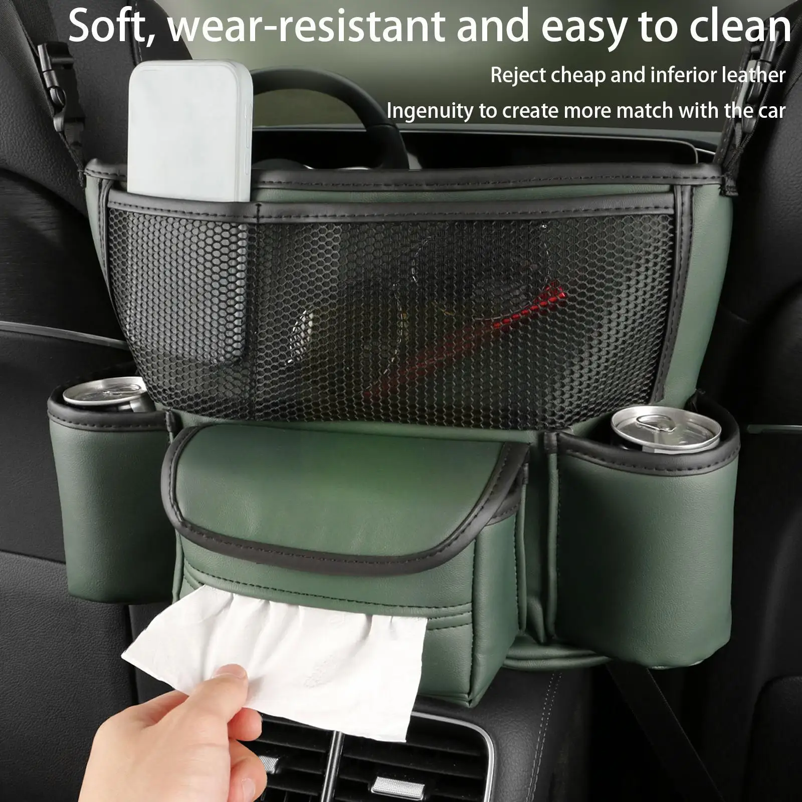 

Автомобильный держатель для сумочки, внутреннее Автокресло, среднее сиденье, подвесная сумка для хранения, кожаная PU вешалка, автомобильная карманная Сумочка Q8E2