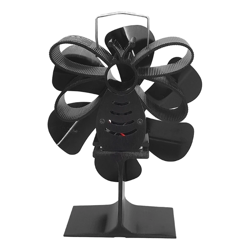 

X37E Fireplace Fan 6-Blade w/ Heat Operation Heat Powered Stove Fan Quick Start Silent Operation Warm Air Efficient Fuel Save