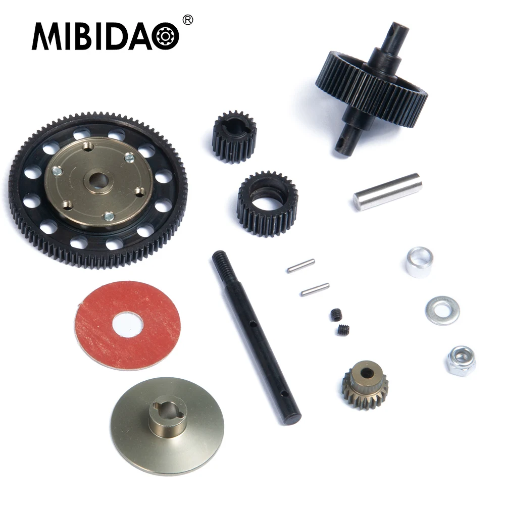 

MIBIDAO Steel Gearbox Gear Assembly Set for Axial SCX10 Wrangler 90047 1/10 Scale RC Crawler Car Truck Model Upgrade Parts