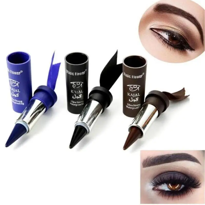 Thick Pencil Eyes Gel Black Liner / Bold Eyeliner Color Blue Black Waterproof Long Last 1 Pc
