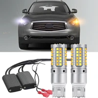 2pcs canbus for infiniti fx35 2003 2012 switchback yellow front turn signal white drl daytime running lght