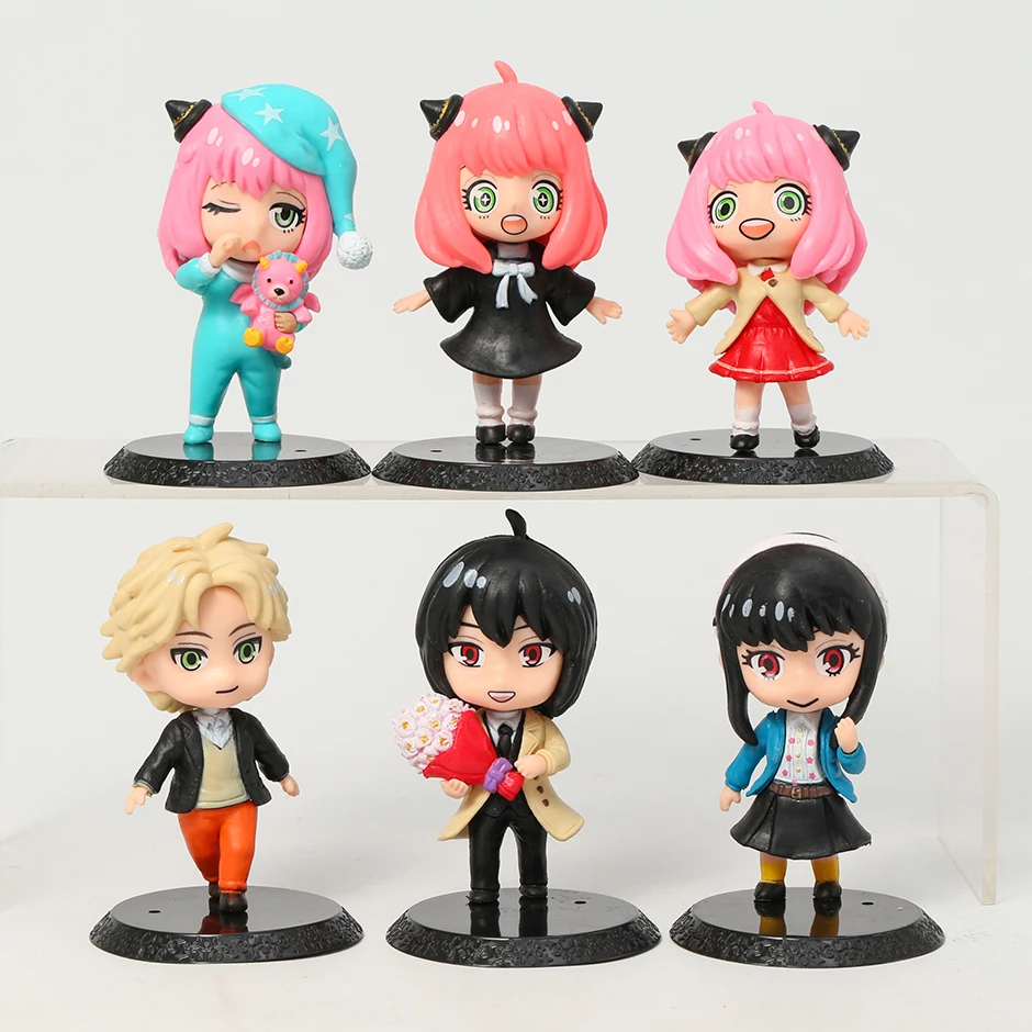 

Spy x Family Twilight Loid Yor Anya Forger Yuri Briar Figure Toys PVC Cute Dolls 6pcs/set