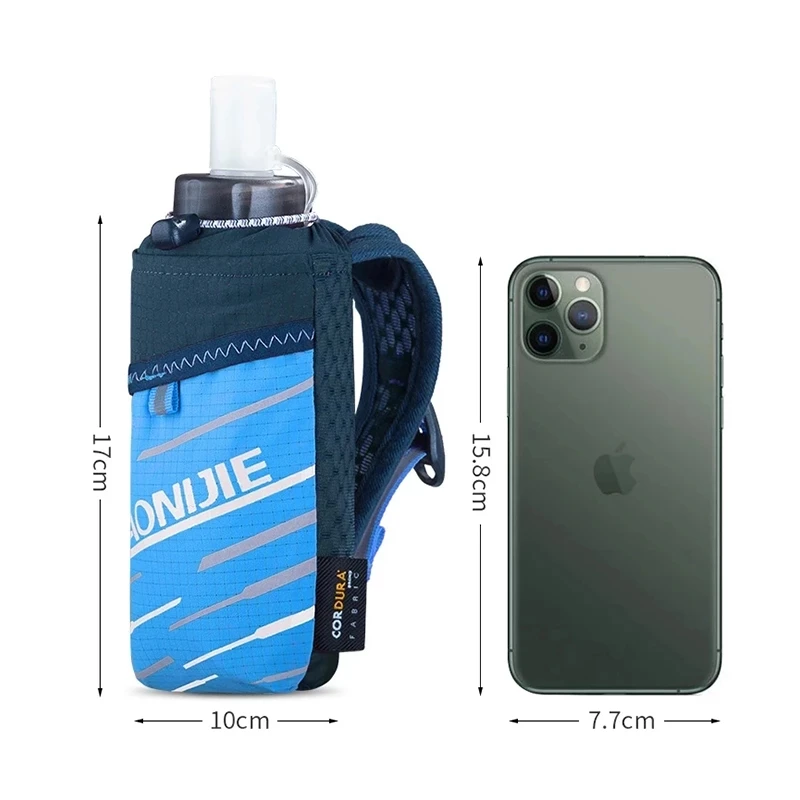 AONIJIE Foldable Portable Handheld Running Bag Flask Water Bottle Storage Bag Ultralight Phone Holder Pouch Sport Hydration Pack