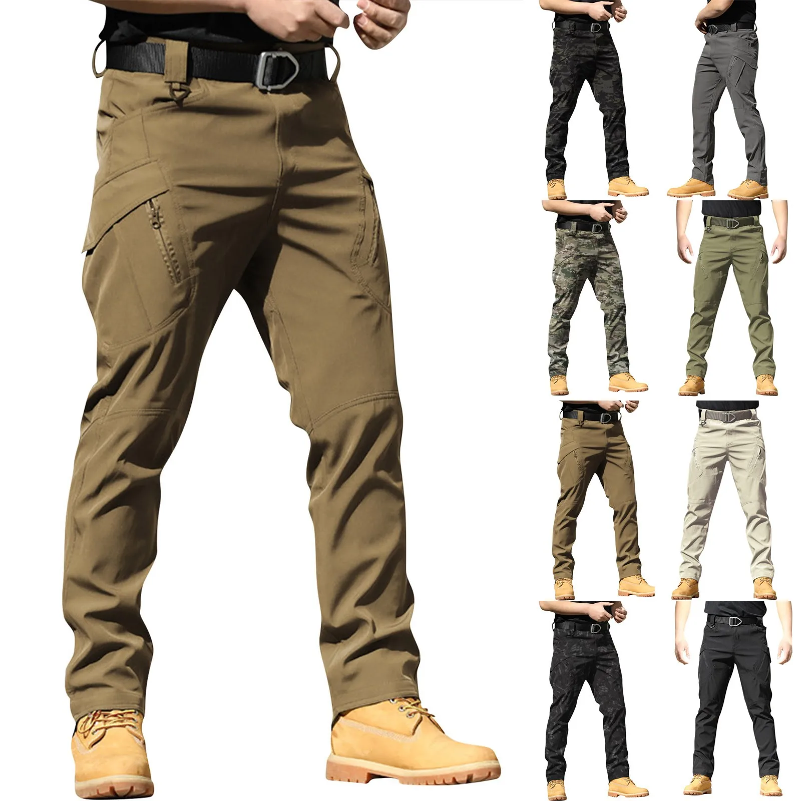 

Men's Outdoor Military Casual Tactical Pants Breath Waterproof Cargo Pant Men Army Retícula Camping Fishing Lightweight Trousers