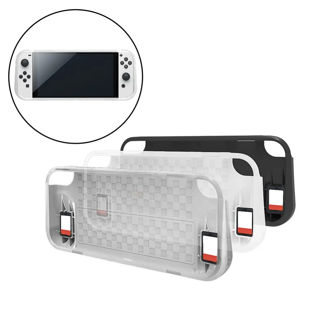 

Hand Grip Case For Nintendo Switch OLED Replacement Soft TPU Ergonomic Silicone Shell Case Game Console Handle Hand Grip Holder