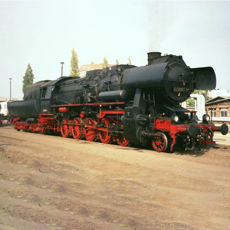 MOC Железнодорожный паровой локомотив DRG 53-DRB 52 мини-строительные блоки сборная