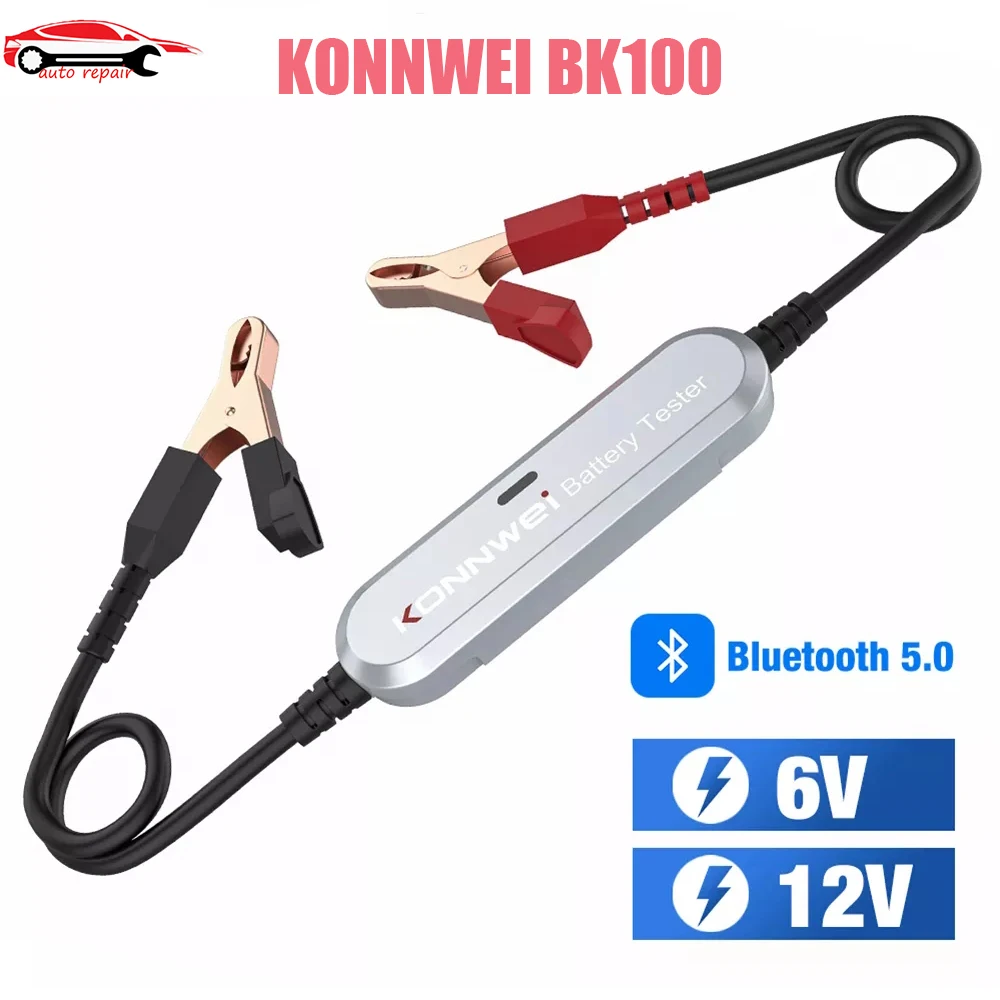 

Монитор аккумулятора KONNWEI BK100, Bluetooth 5,0, 6 в, 12 В