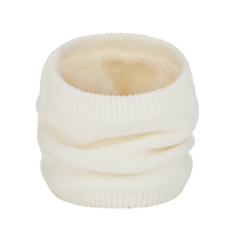 Зимний Вязаный Толстый Шарф С Кольцом Съемный Воротник Из Искусственного Меха