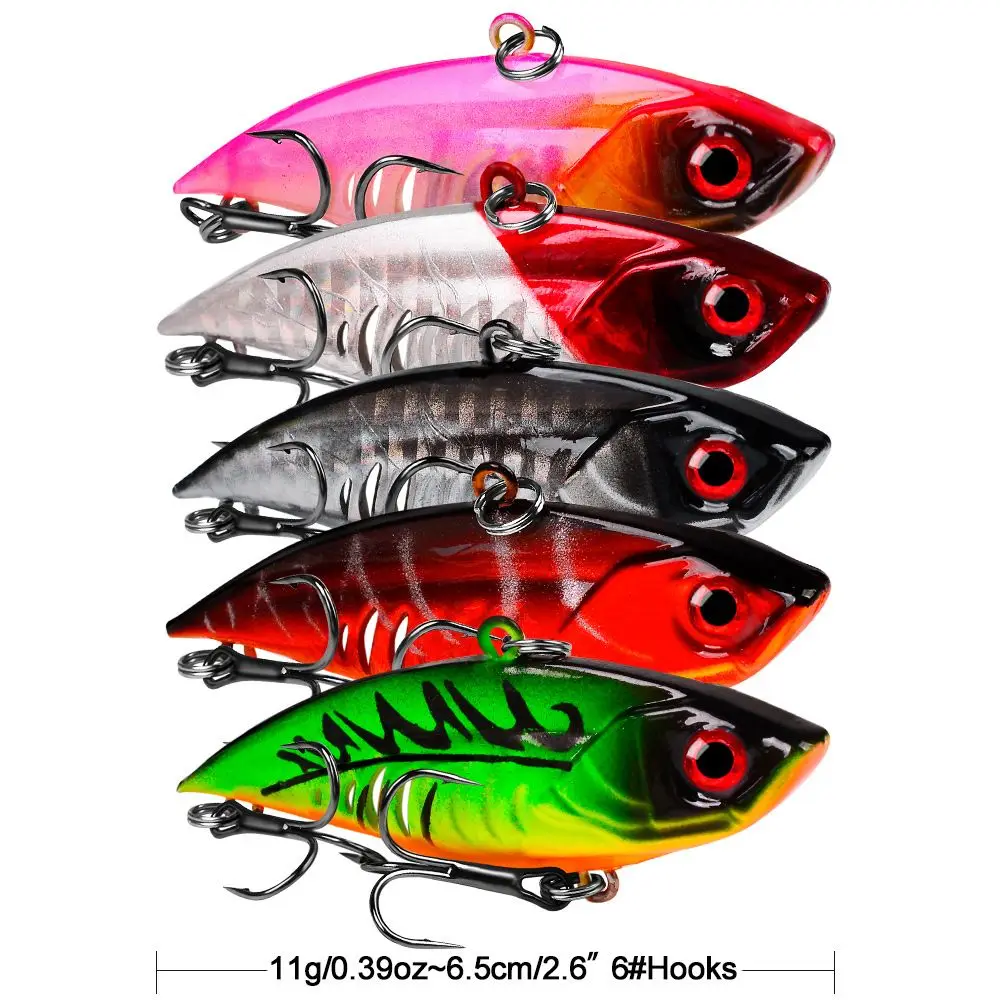 

for Freshwater Saltwater Sea Noisy Wobbler Sharp Hooks Sinking Fake Jig Fishing Tackle Artificial Bait VIB Fishing Lure