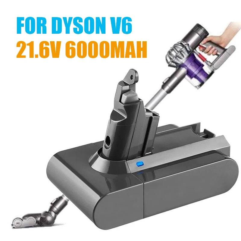 Сменный литий-ионный аккумулятор Powtree 21,6 в 6000 мАч для пылесоса Dyson V6 DC58 DC59 DC61 DC62 DC74 SV09 SV07 SV03 965874-02