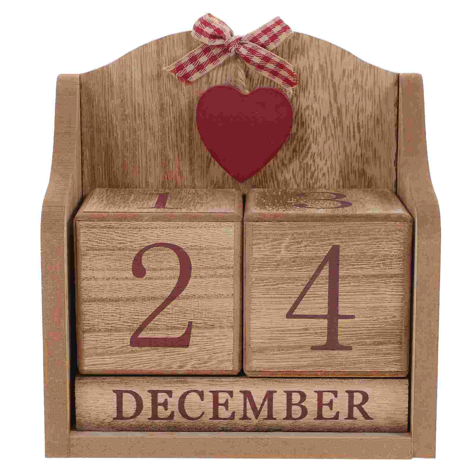 

Props Calendar For Desk Perpetual Calendar Wooden Blocks Decorate Date Desktop Office