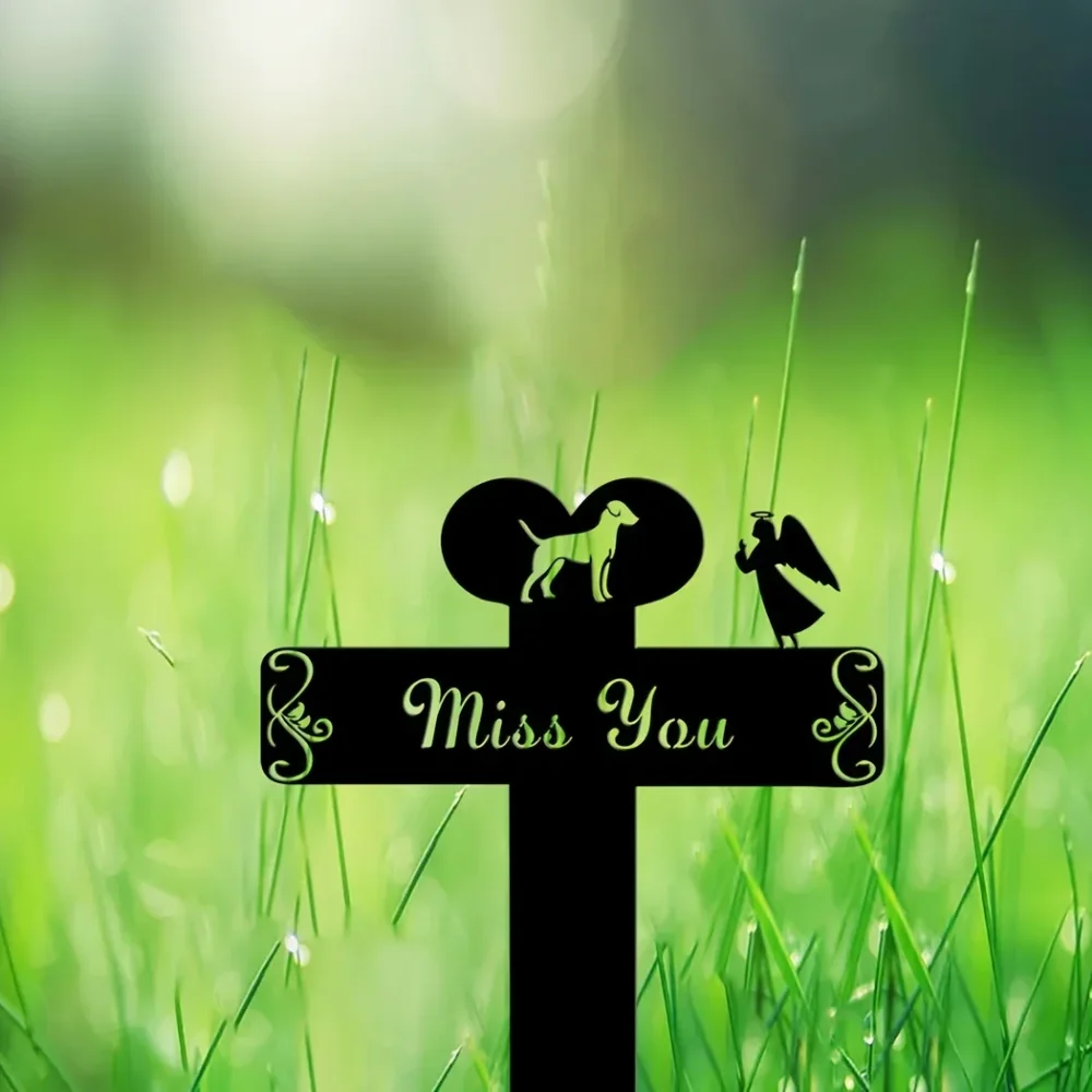 Металлический Мемориальный Кирпич С Дизайном Собаки Садовый Настенный Маркер