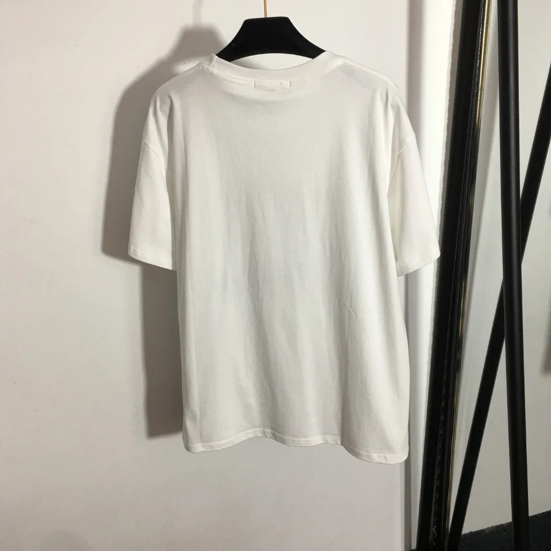 

Футболка женская хлопковая с коротким рукавом, круглым вырезом и принтом, 3241-3280