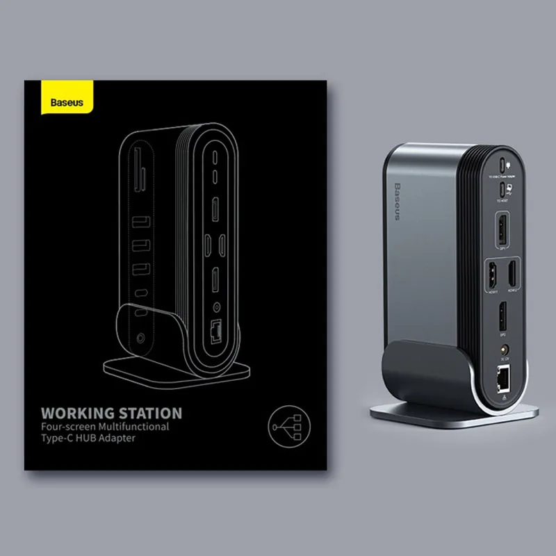 USB-Док-станция Baseus USB-концентратор с несколькими интерфейсами и кабелем HDMI для