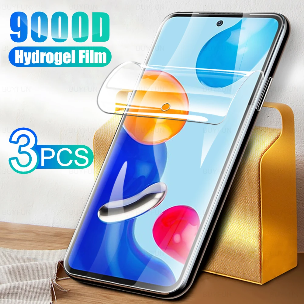 

Защитная пленка для Xiaomi Redmi Note 11, мягкая Гидрогелевая пленка для экрана 11s 4g 11 Pro 11t 10 s 10t 9 Pro Max 9s 9t 8 2021 8t 7 s, 3 шт.