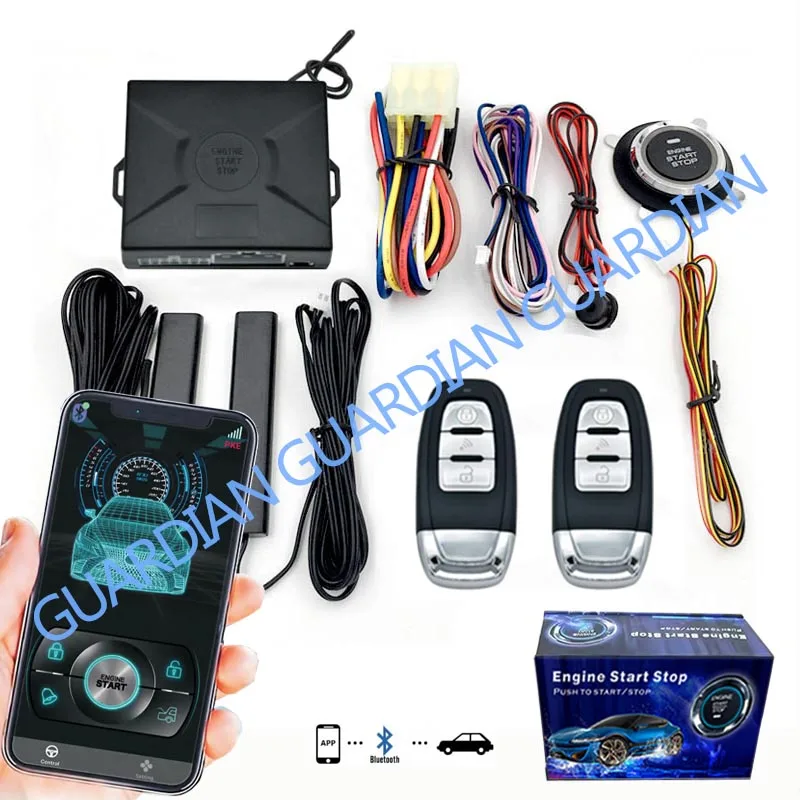 

Кнопка запуска и остановки автомобиля, вход без ключа, универсальная централизация, противоугонный замок двигателя, система сигнализации, автоматический дистанционный стартер