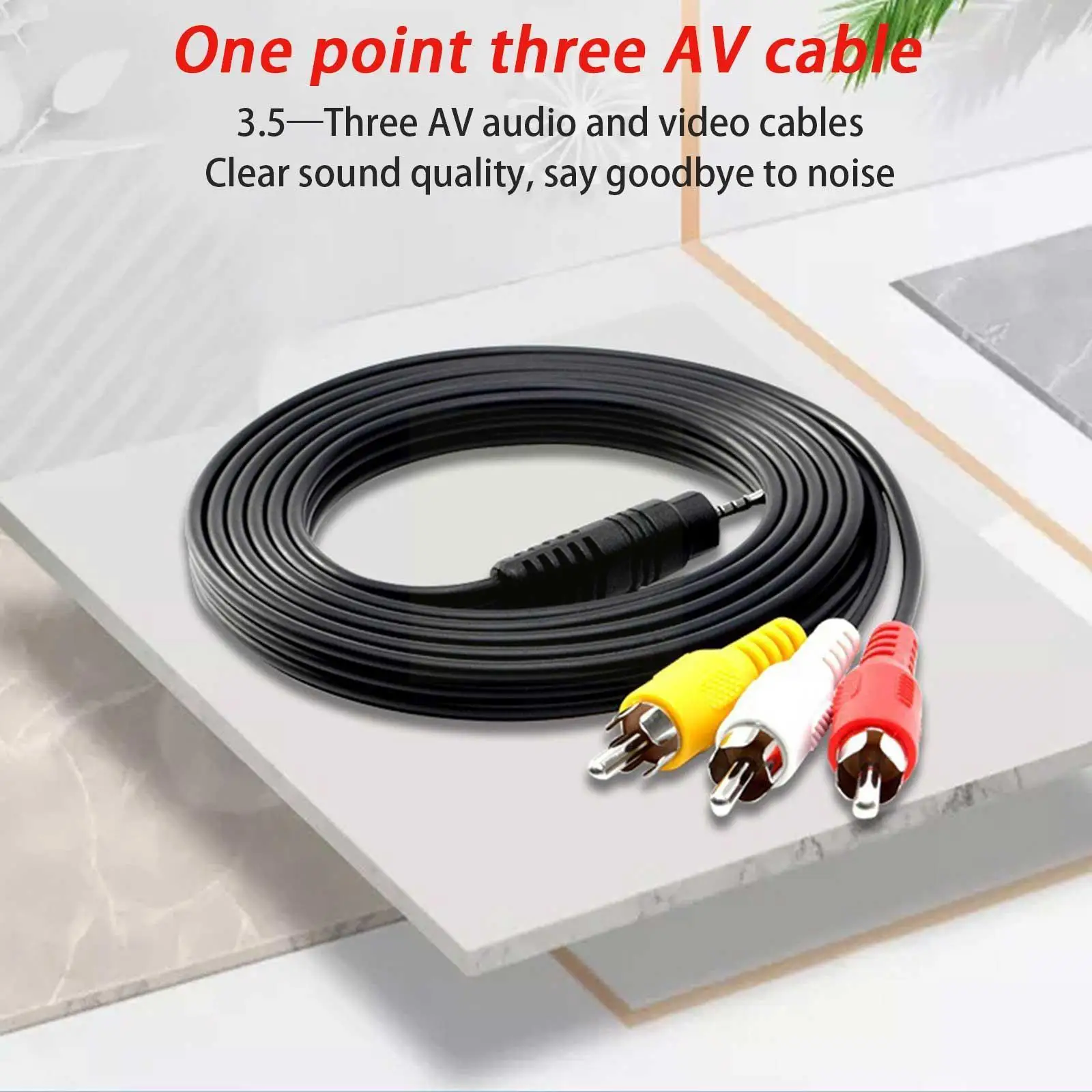 

1 -to -3 Audio Cable RCA Rotation Wiring I6Q7