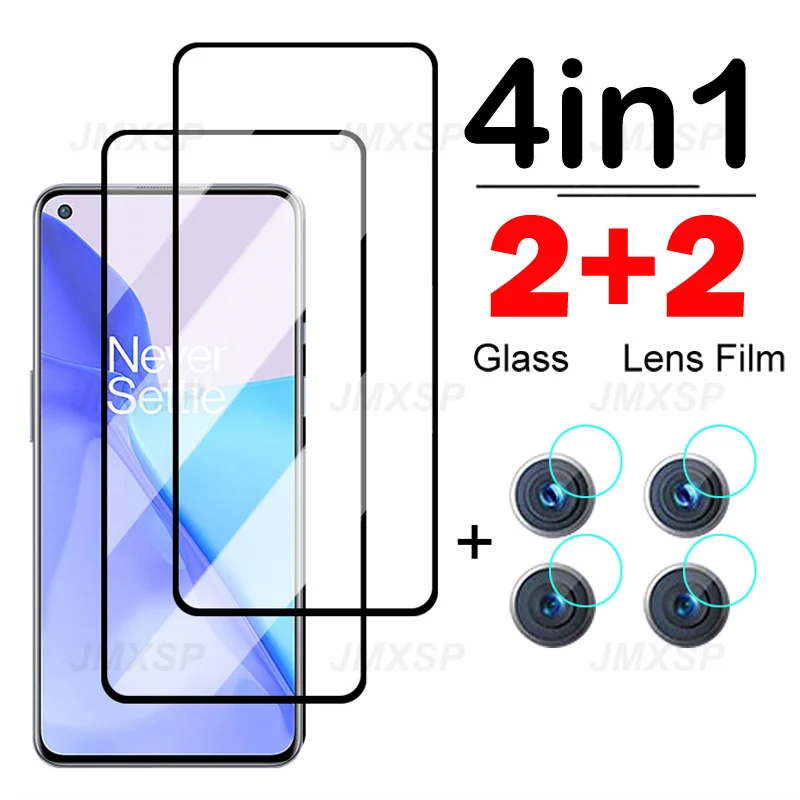 Защитное стекло 4 в 1 для Oneplus 9 8T 7T 7 6T 6 5T 5 9R 9E 9RT закаленное Nord 2 CE N10 N100 N20 N200 пленка