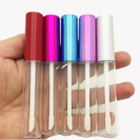 1050pcs new 10ml refillable lip gloss tubes empty lip balm containers clear plastic diy lipstick make up tools