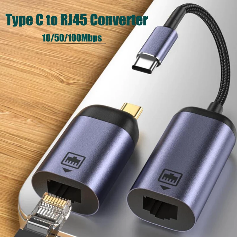 

Ethernet Type C to USB Ethernet RJ45 Adapter Cable for MacBook Pro Laptop Samsung S20 S10 S9 Note10 Phone Type C Network Card