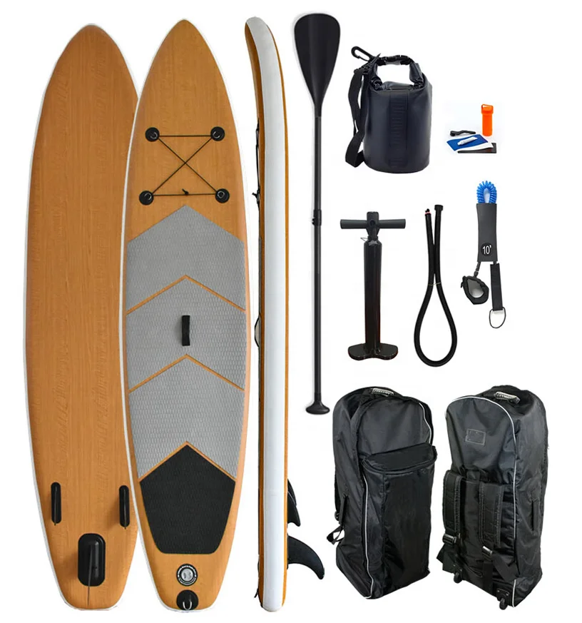 

OEM ODM BSCI CE Factory Manufacture PVC board sup wood paddleboard surfboard wooden sup board surf paddle board inflatable sup