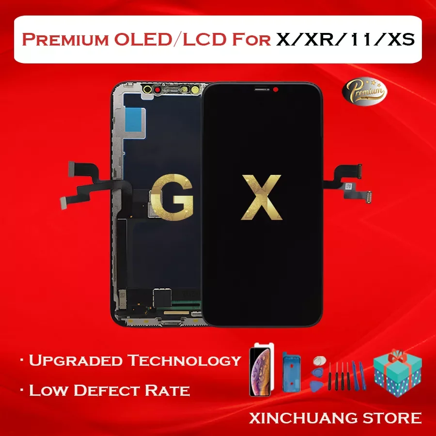 

2022 Premium Quality LCD For iPhone X 11 XR XS MAX Screen OLED Display Replacement With 3D Touch True Tone No Dead Pixel With