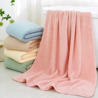 large bath towel thickened coral fleece pineapple lattice adult quick drying absorbent bath towel 90x175cm
