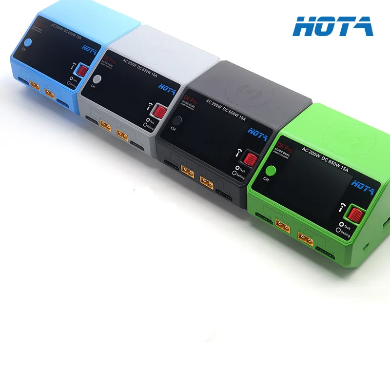 

HOTA D6 Pro Smart Charger AC200W DC650W 15A for Lipo LiIon NiMH Battery for iPhone Samsung Wireless Charging
