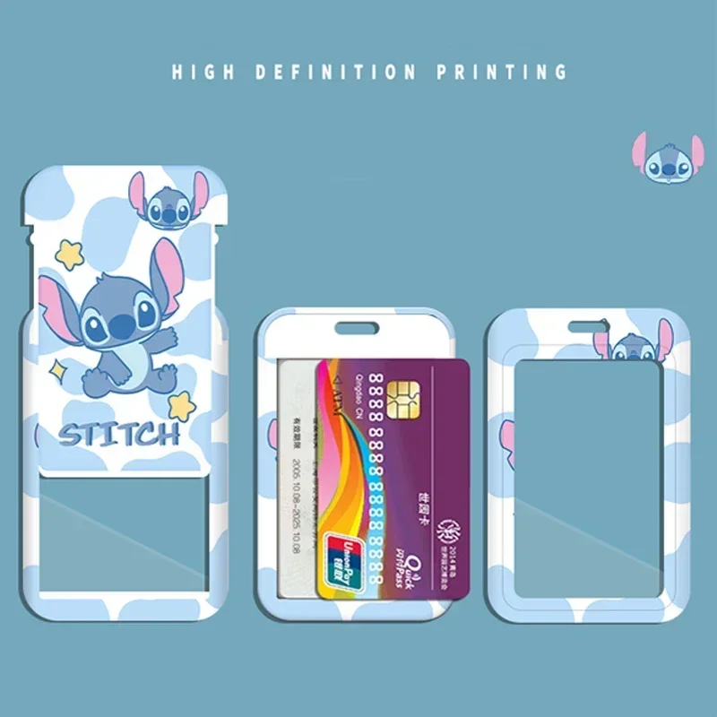 Милый стежок Disney ID бейдж держатель для карт ремешок девочек дверной чехол шейный