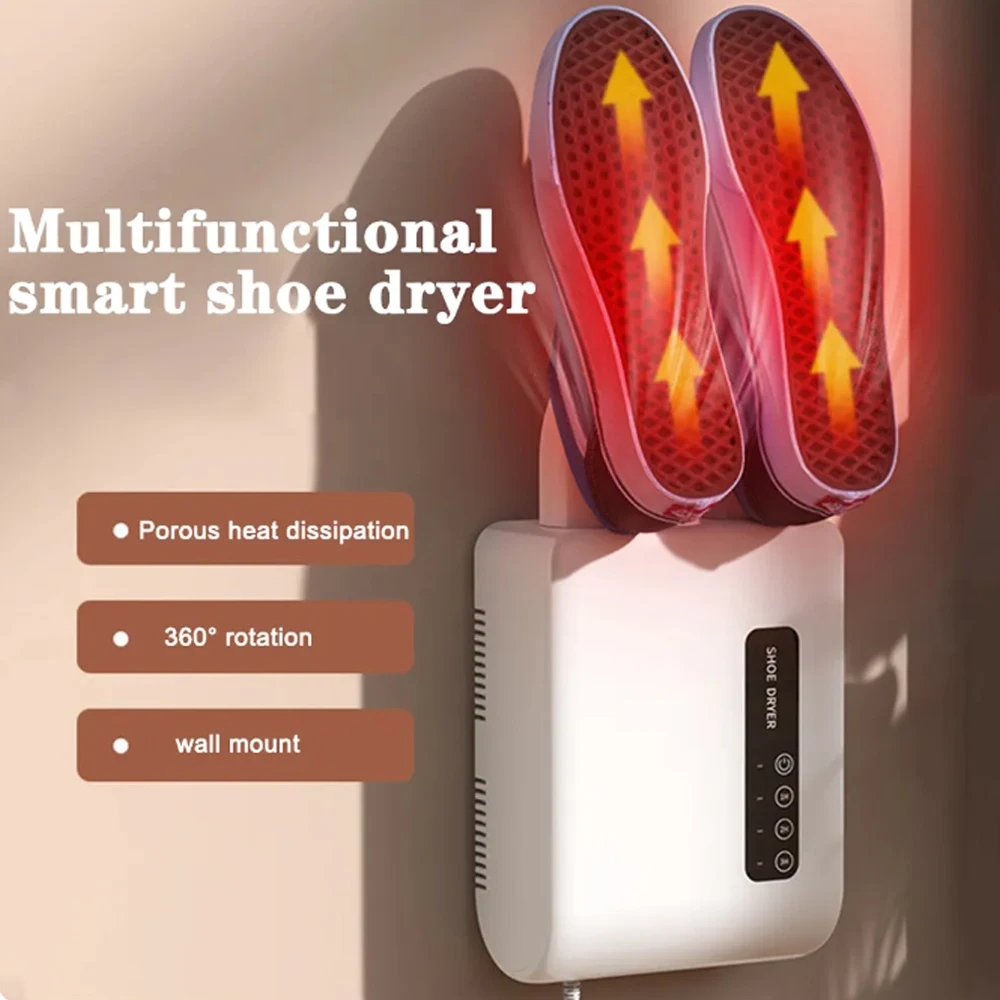 

Electric Shoes Dryer Machine Portable Fast Heater Deodorizer Dehumidifier Device Foot Warmer Wall Mounted Socks Type for Home