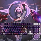 Игровой механический колпачок для клавиатуры Honkai Impact 3 Райден Мэй тематический колпачок для клавиатуры s PBT термосублимационный колпачок механическая клавиатура 108 клавиши персонализированный Рождественский подарок