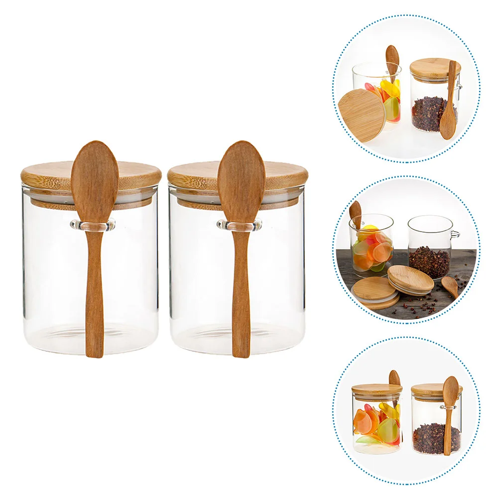 

Jar Glass Food Storage Canister Container Jars Tea Airtight Containers Lids Coffee Cans Cereal Honey Kitchen Clear Sealed Candy