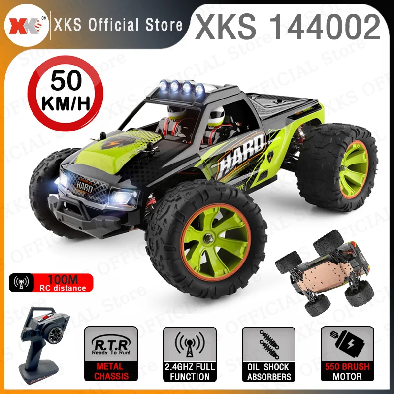 WLtoys 144002 1/14 Радиоуправляемый автомобиль 2,4G с дистанционным управлением 50 км/ч высокоскоростной привод 4WD внедорожник для скалолазания искусственный автомобиль подарок для мальчика