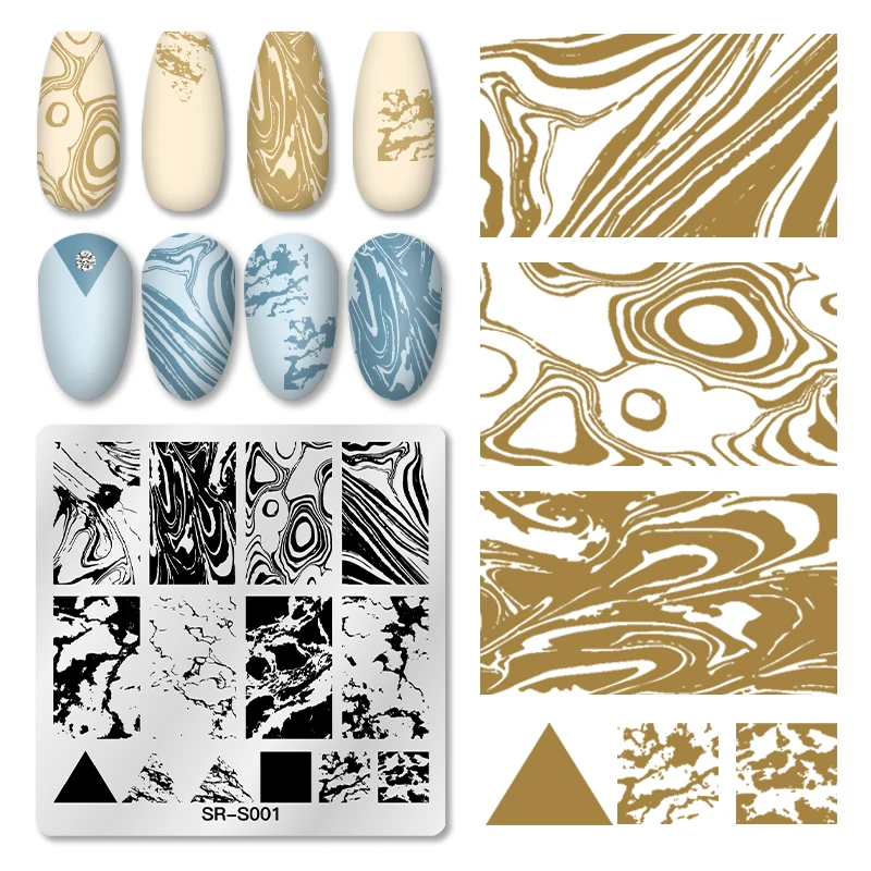 

Mtssii Square Round Nail Stamping Plates Pumpkin Flowers Animal Tropical Geometry Pattern Nail Art Image Lace Stamp Templates