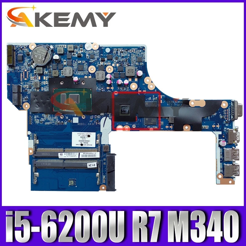 

855564-601 855564-001 FOR HP ProBook 450 G3 470 G3 Laptop Motherboard DAX63CMB6C0 DAX63CMB6D1 With i5-6200U CPU R7 M340 2G-GPU