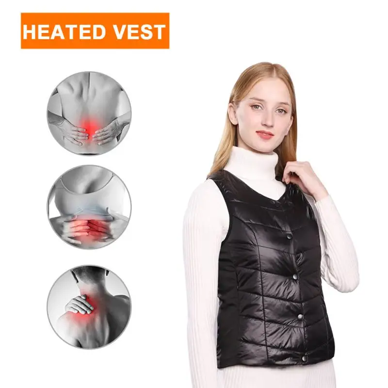 

Smart APP Control Fever Heated Warm Vest Washable USB Charging Heated Clothing Graphene Carbon Fiber Heating Coat