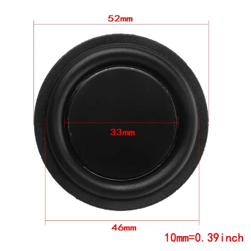 

52mm Passive Radiator Subwoofer Speaker Vibration Membrane Bass Rubber Woofers Drop Shipping Support