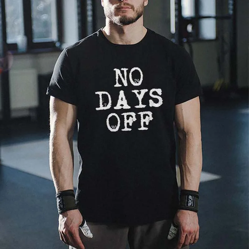 

Badassdude No Days Off Printing Men's Casual Fashion T-shirt