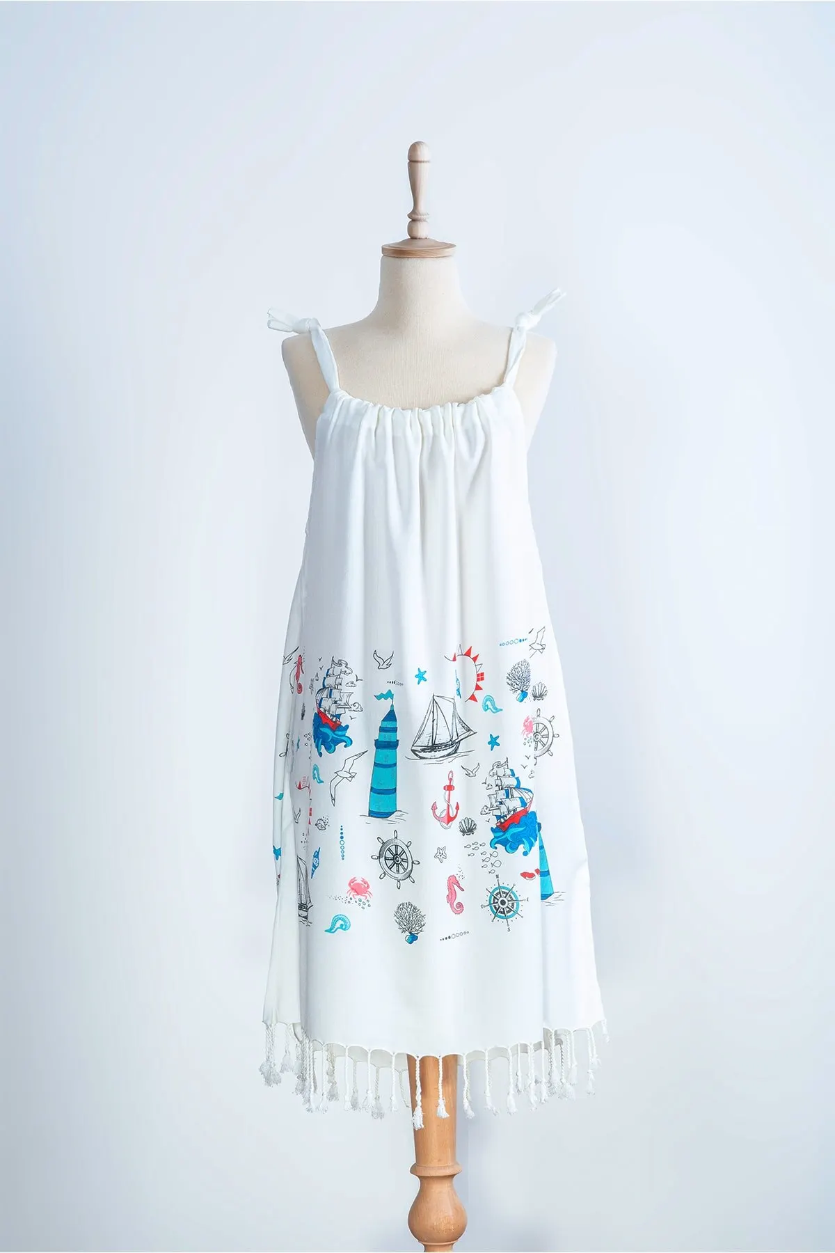 

Женское парео с принтом маяков, веревочное платье на бретельках, купальная одежда, платье, сексуальный костюм туника, пляжная одежда, женски...