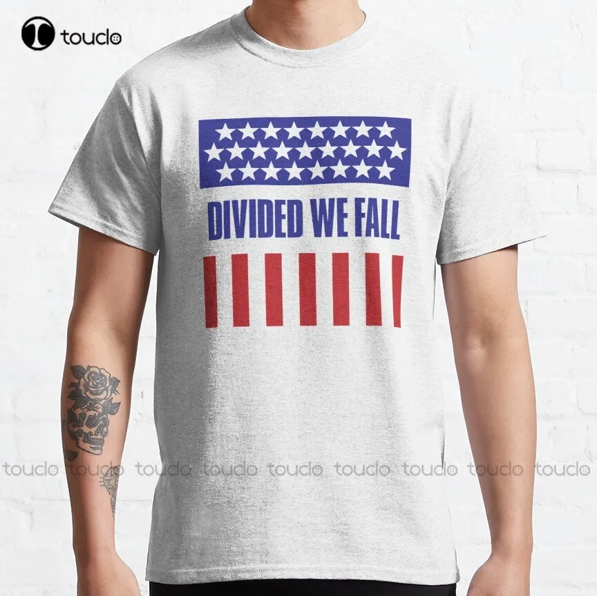 

Divided We Fall Classic T-Shirt Mens Beach Shirts High Quality Cute Elegant Lovely Kawaii Cartoon Sweet Cotton Tee Shirts Xs-5Xl