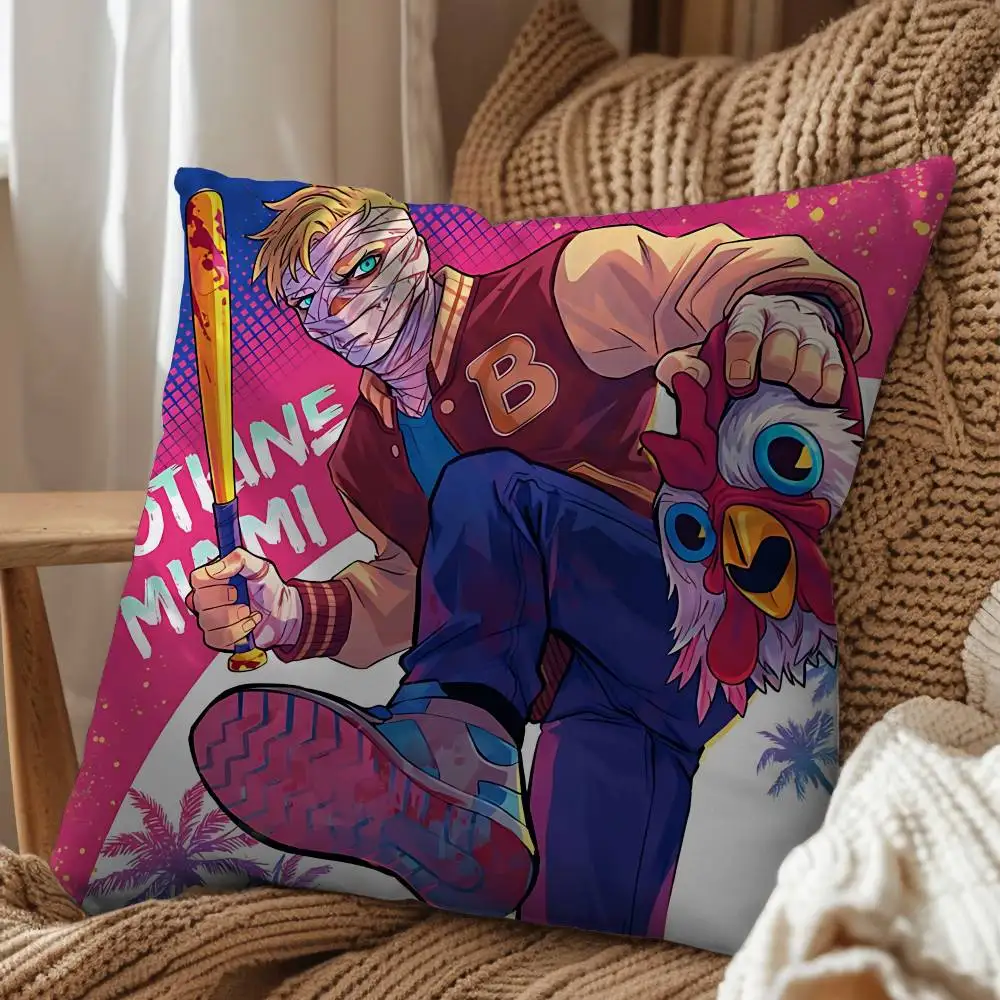 Чехол для подушки Rooster Jacket Game Hotline Miami, чехол для подушки на диван в гостиной, чехол для подушки на кровать в спальне, украшение для дома (art.: 3920da2cc051a) - 3920da2cc051a