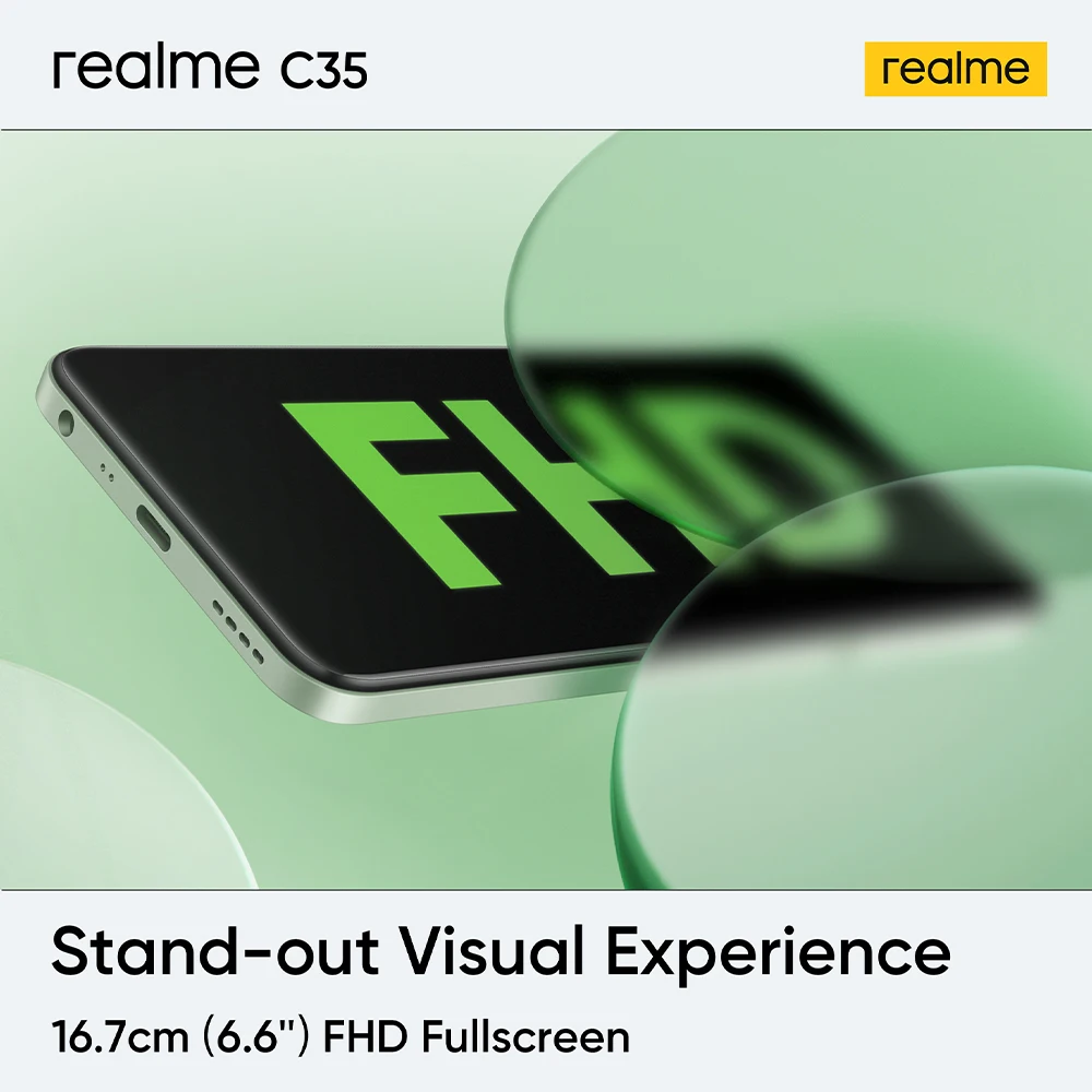 realme c35 smartphone 6 6 inch fhd 18w quick charge 50mp camera 18w 5000mah battery ultra slim 3 5mm jack android mobile phone free global shipping