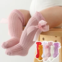 new baby girls summer long socks kids knee lengths soft cotton baby socks kids 0 2 years knee high socks