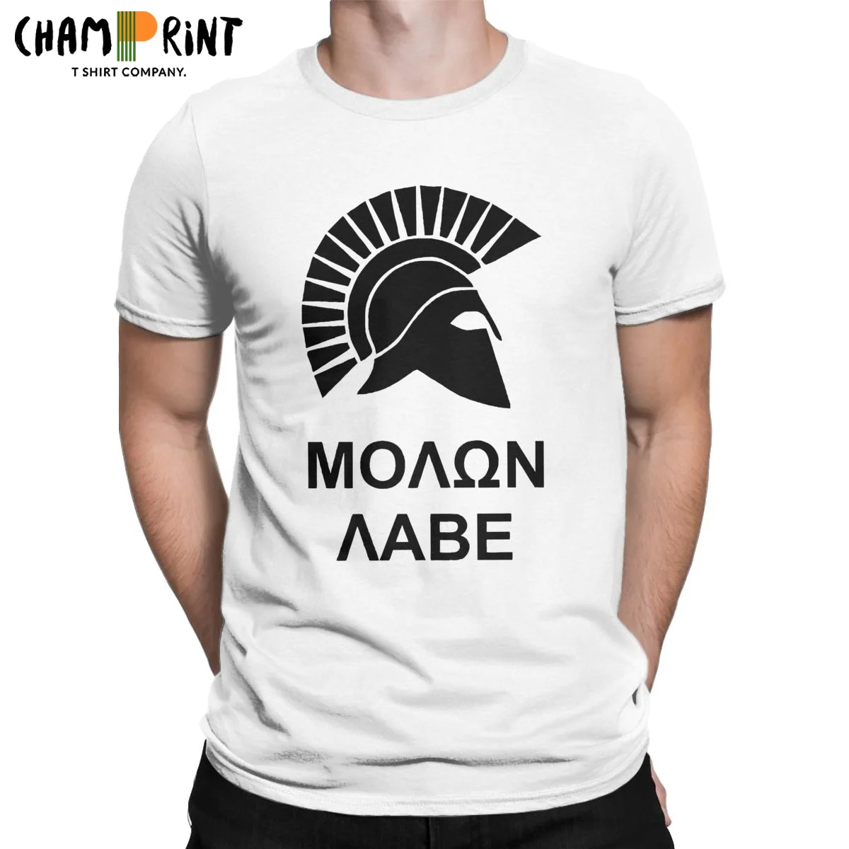 

Футболка мужская из натурального хлопка с круглым вырезом