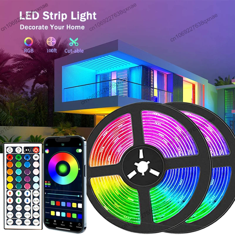 

Room Led Lights RGB Tape SMD5050 Led Strip Lights Bedroom Decoration USB DC5V Bluetooth Neon Lights 1-5m 10m 15m 20m 30m Lamp
