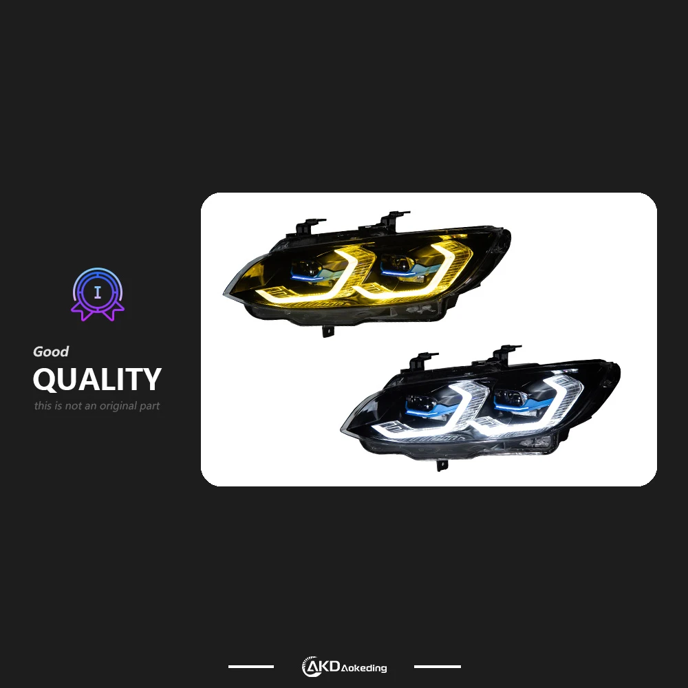 Фото AKD 2 шт. для BMW M3 E92 330i 335i M3 2006-2013 E93, светодиодные фары в стиле R-Line, аксессуары для тюнинга №4