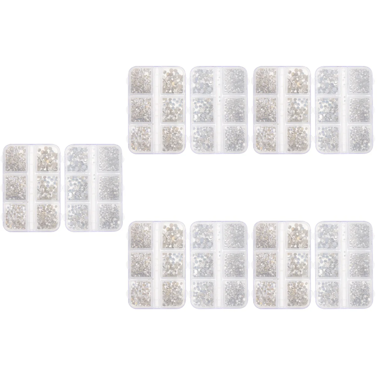

10 Boxes Charming Ornament Bead Set Nail Supplies Manicures Accessories Nail Rhinestones for Fun Decor Diy Nails