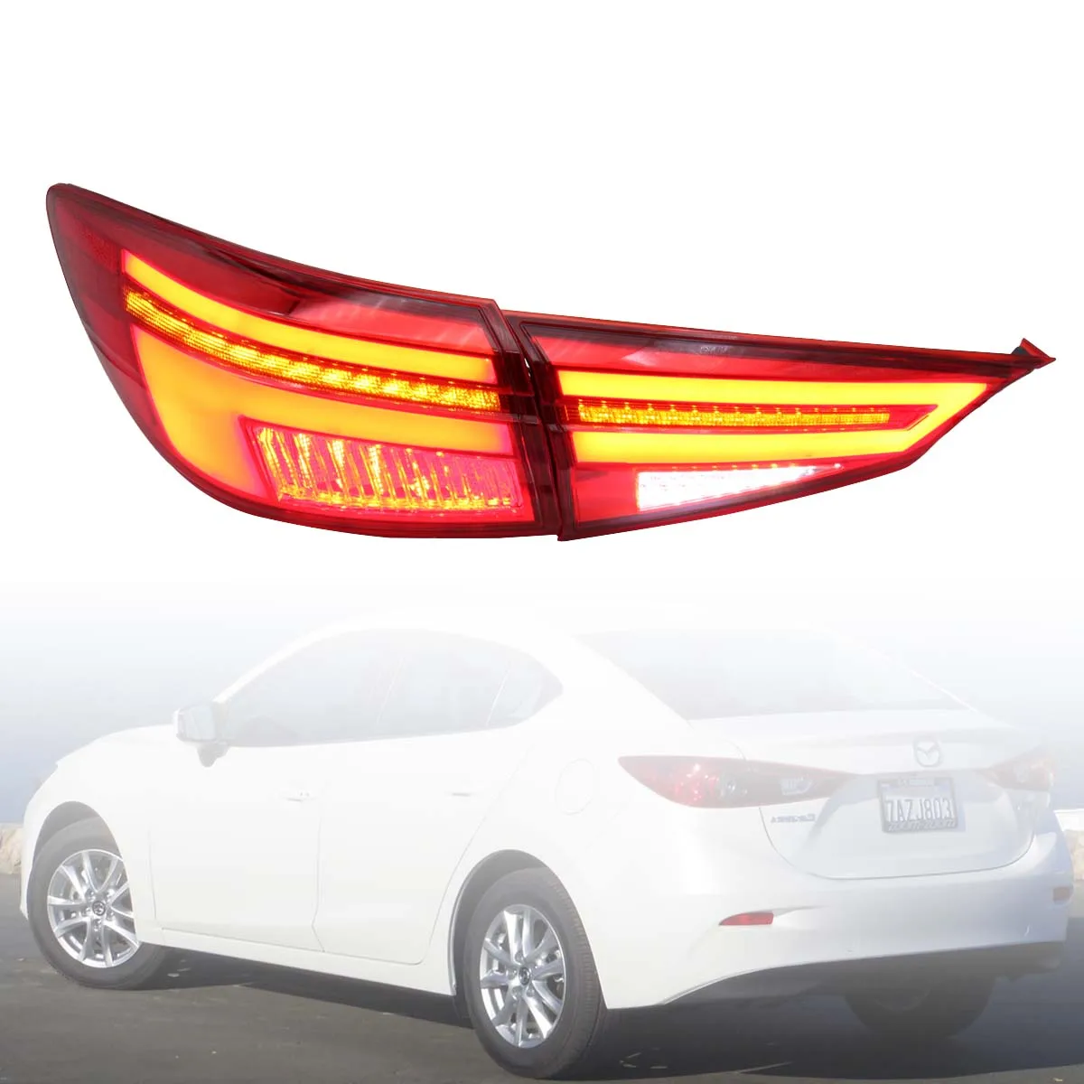 

Задний фонарь для Honda City 2014-2019, красный светодиодный задний фонарь, автомобильные аксессуары, 2 шт.